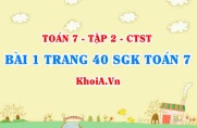 Bài 1 trang 40 SGK Toán 7 tập 2 Chân trời sáng tạo